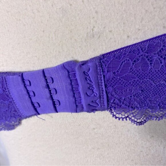 5/$25 La Senza Purple Lace Strapless Bra 34DD - Picture 4 of 12
